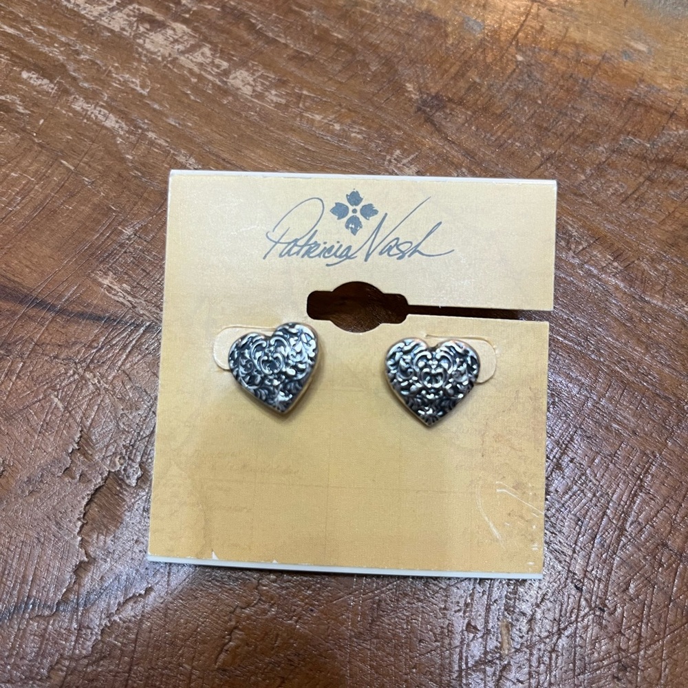 New Patricia Nash Heart Shaped Earrings